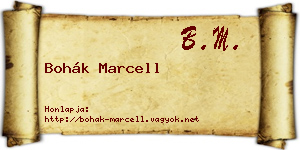 Bohák Marcell névjegykártya